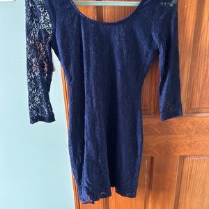 Blue lace dress